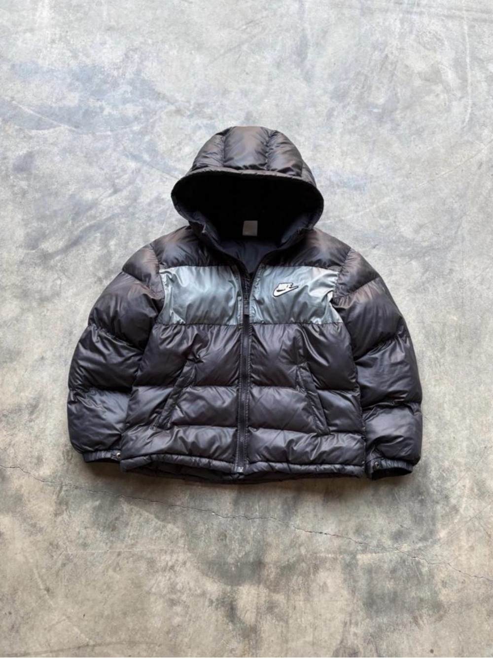 Nike Kids Black Hooded Puffer Jacket